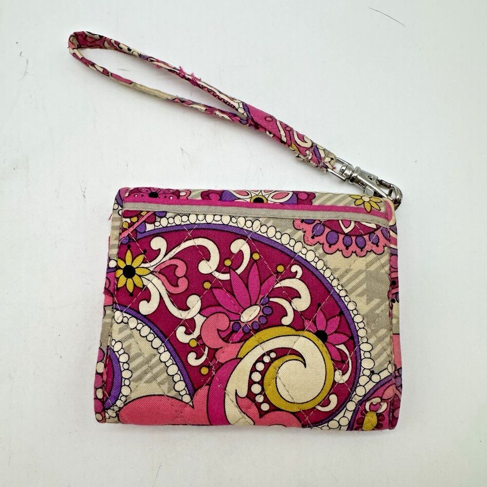 Vera Bradley Paisley Meets Plaid Wristlet Ipod Phone Slot Wallet Card Organizer - Picture 1 of 10